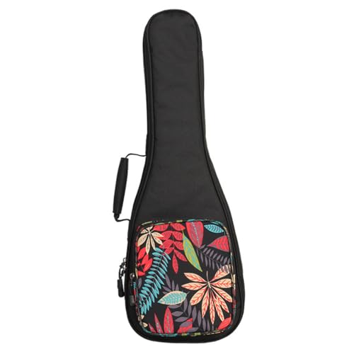 Housse ukulélé 21 pouces rembourrée sac de transport motif jardin en nylon et éponge