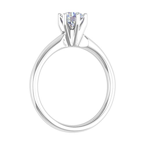 1/2 Carat 6-Prong Set Diamond Solitaire Engagement Ring in 14K Gold2