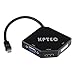 KPTEC Ultimate 3-in-1 Mini DP (Thunderbolt) to 4K UHD HDMI, DVI, VGA Adapter, Compact 1080p Mini Display (mDP) Converter for Macbook Air, Macbook Pro, iMac, iMac Mini, Surface Pro Series, Glossy Black