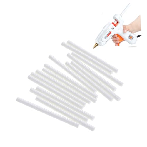 CLISPEED Stick Di Colla a Caldo Colorati 20 Pezzi Bianchi, Barra Adesiva Hot Melt Leggera e Sicura Per Bricolage, Fai Da Te e Incollaggio Plastica, Giocattoli e Ornamenti