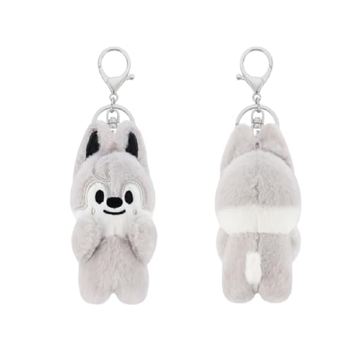 EIROVYA 10 cm Stay Llavero de peluche MAGNET serie "ATE" SKZoo Llavero lindo llavero colgante,Stay llavero,skzoo keychain para los fans(Wolf Chan)