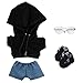 niannyyhouse　10cm 15cm 20cm ぬいぐるみ 服　ルーズフィット　パーカー　ジーンズ　メガネ　靴　着せ替え　綿人形　アクセサリー