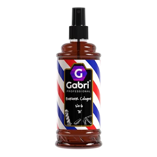 Gabri No:6 After Shave Barber Cologne 400ml - 70° Agua De Colonia Para Hombre, Colonia De Peluquería, Relajante, Calmante, Calmante, Refrescante