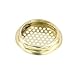 Antrader Louver Vents, Stainless Steel Round Mesh Hole Air Vents 53mm/2inch Mounting Diameter 5 Pack,Gold