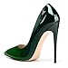 High Heels for Women Pumps Green Gradient Patent Leather 4.7 inches/12CM Formal Sexy Fashion Stiletto Dress Wedding Shoes Pointed Toe Size 7