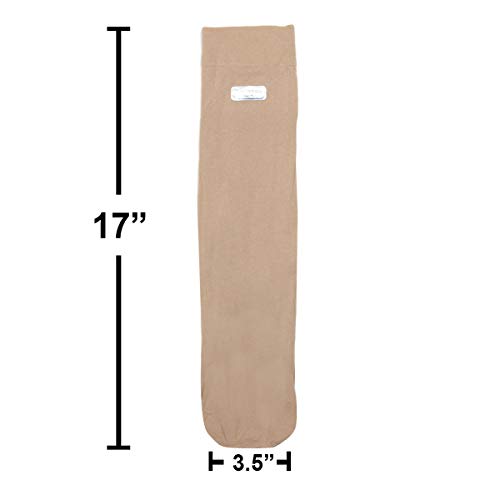 Falari 6-Pack Women Trouser Socks With Comfort Band Stretchy Spandex Opaque Knee High - Beige #TOP1