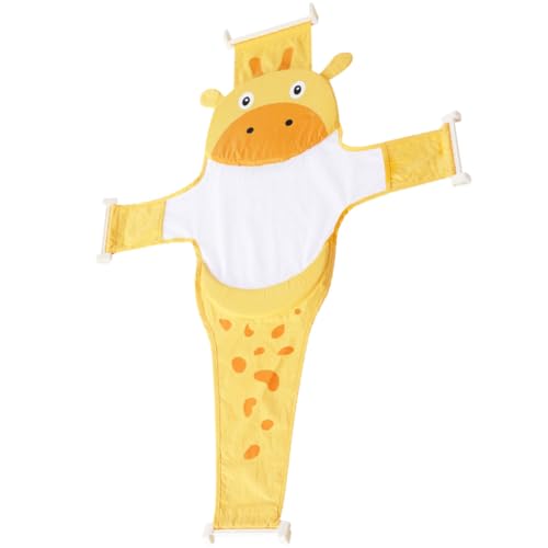 LAPYAPPE Soporte de Baño para Ñiño Recién Nacido Malla Transpirable y Diseño de Algodón para Ducha Infantil Cómodo y Seguro