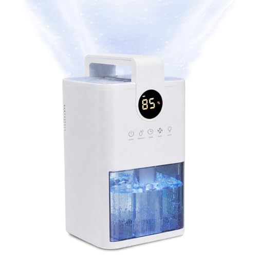 Image of NexLev Dehumidifier for Room Moisture | 1000ML Tank | Covers Up to 200 Sq. Ft. | Removes Dampness, Mold & Musty Odor | Ideal for Bedroom, Wardrobe, Bathroom & Office | Auto Shut-Off | DH-01