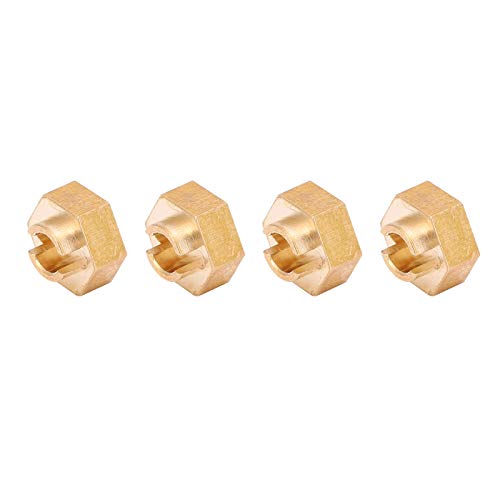 CHICIRIS RC Auto Radnabe Adapter, RC Rad Hex Hub Metall Adapter Radsechskantadapter Verschleißfestes Robustes Hochpräzises Stabiles Messingspielzeug Upgrade für Axiales SCX24 90081-Modifizieren Cover