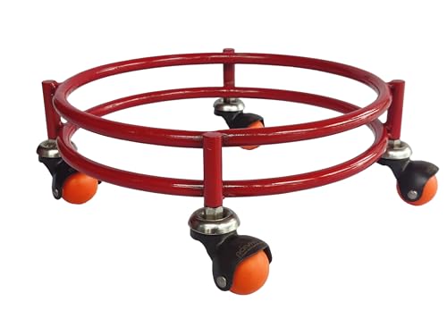 Rincy Heavy Iron Red Colours LPG Gas Cylinder Trolley – Red Heavy-Duty Cylinder Stand with 4 Wheels (Red Heavy Gas Stand 1 Pcs) Rincy Heavy Iron Red Colours LPG Gas Cylinder Trolley – Red Heavy-Duty Cylinder Stand with 4 Wheels (Red Heavy Gas Stand 1 Pcs)
