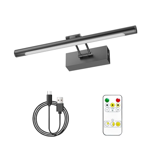 La Mejor Selección de Iluminación para cuadros y expositores favoritos de las personas. 48 HORKEY Iluminación recargable para cuadros, 3000K/4000K/6500K control remoto inalámbrico, Lámpara de pared LED cuadros, luz de exposición de arte con temporizador regulable...