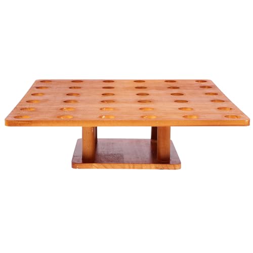 Support à cônes pour présentation de glaces en bois clair avec base