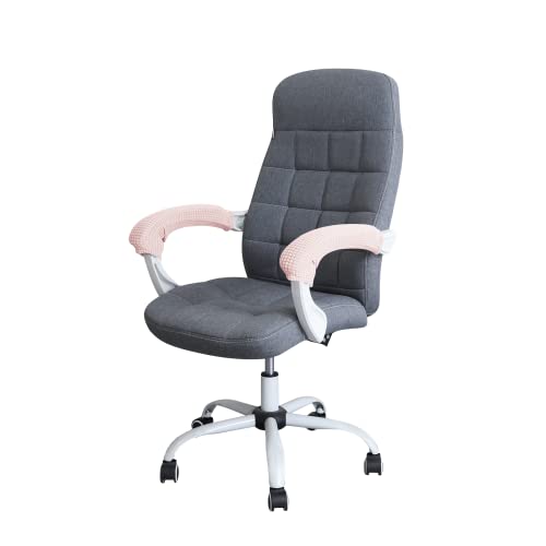 Image of FORCHEER Office Chair Armrest Cover Stretchable Water Resistant Spandex Stretch Jacquard Computer Office Chair Arm Pad Covers Chair Slipcover for Desk Chairs Arm 2P-Pink