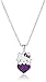 Hello Kitty Girls February Crystal Birthstone Heart Pendant Necklace