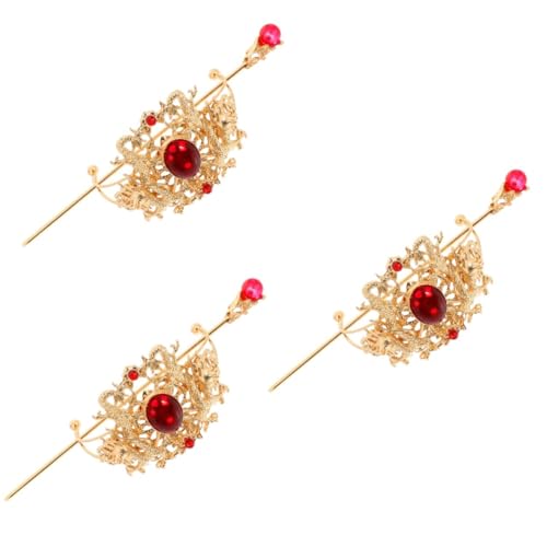 Épingle cheveux chinoise dorée VICASKY rétro - lot de 3 pièces vintage pour coiffure élégante