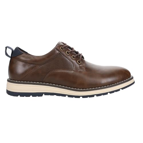 Crevo Mens Genoa Perforated Oxford Casual Shoes - Brown...