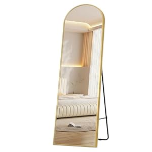 Arched Full-Length Floor Mirror | Premium Aluminum Frame & Shatterproof Glass for Modern Home/Boutique Decor