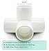 1CAMO 4-Way Tee PVC Fittings, SCH 40, White - 1 Inch PVC Elbow Fittings PVC Pipe Connectors - Build Heavy Duty Furniture with 1 Inch PVC Pipe (4 Pack)