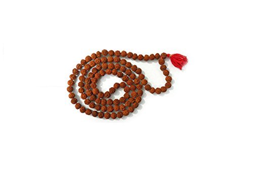 Preisvergleich Produktbild Rudraksha Japa Mala 108 + 1 Perlen, beste Qualität Gebetsperlen