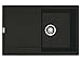 Produktbild Franke Maris MRG 611 Onyx Schwarz Granitspüle Druckknopfventil Abwaschbecken Küchenspüle Einbau