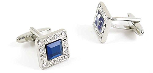 Par de Mancuernillas para Hombre con Cristal Verde miniatura 1