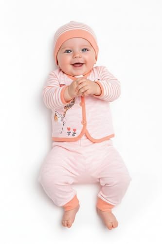 Image of New Born Baby Winter Wear Clothes for Baby Boy & Girl 5 Pieces with Jacket, Pants, Bib, and Booties | New Born Baby Winter Wear (0-3 Months)
