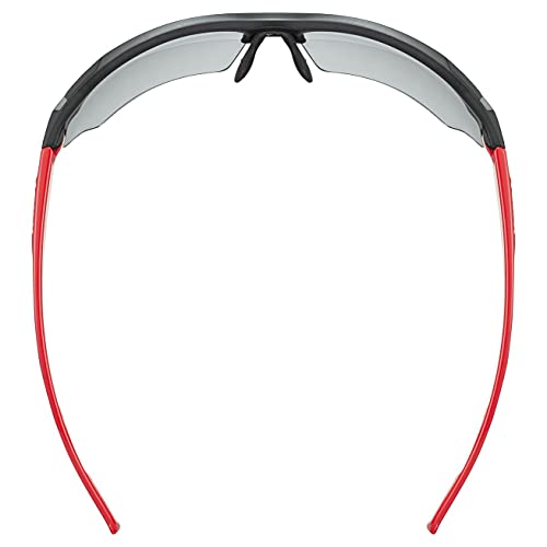 Uvex sportstyle 802 V Sportbrille, black red/smoke, one size – Ansicht 5