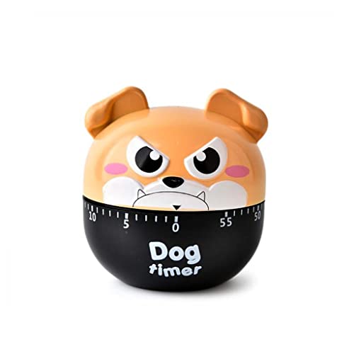 Wdbby Kitchen Clock Timer Cute Cartoon Dog Timer Plastic Manual Mechanical Kitchen Timer Cooking Timer (Color : D, Size : As The Picture Shows) #TOP2