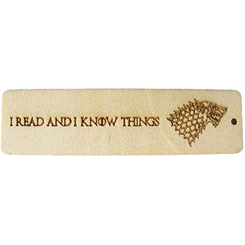 Bookmark Game of Thrones Wooden Dire Wolf Stark Winter Present Gift Wood Book Mark by FASTCRAFT Cover