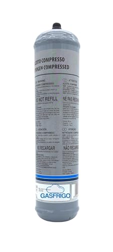 GASFRIGO - BOMBOLA CARTUCCIA DI AZOTO DA 1 LT -110 BAR - PER PRESSATURA LAVAGGIO IMPIANTI - NOTA E' UN PRODOTTO PROFESSIONALE