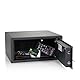 hjh OFFICE Tresor mit Zahlenschloss 25,5 L Safe COMPACT I Stahl Schwarz Möbeltresor Elektronik Schloss 20x42x37cm, 830038