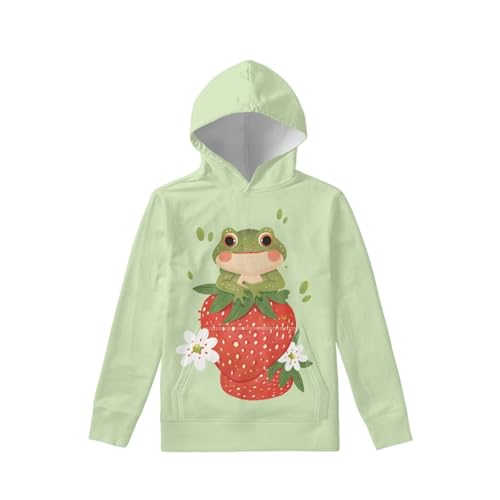 Boys Girls Hooded Sweatshirt Sport Long Sleeve Jacket Coat with Pockets Pullover and Soft S-XL