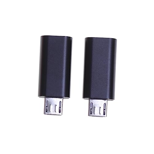 jojofuny 2個 アダプタへ ケータイ から へのアダプター USB c充電器プラグ USB電源 c充電ケーブル マイクロコンバーター ケーブルアダプタ Black