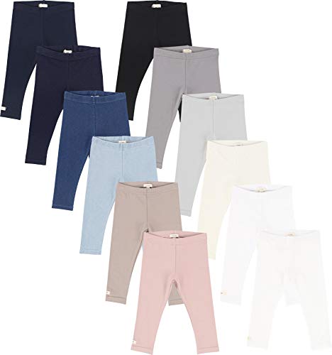 Lil Legs Unisex Boys Girls Toddler Kids Comfy Cotton Leggings - Black, 62