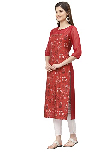 Image of ALC Creation Women's Crepe Straight Printed Kurta