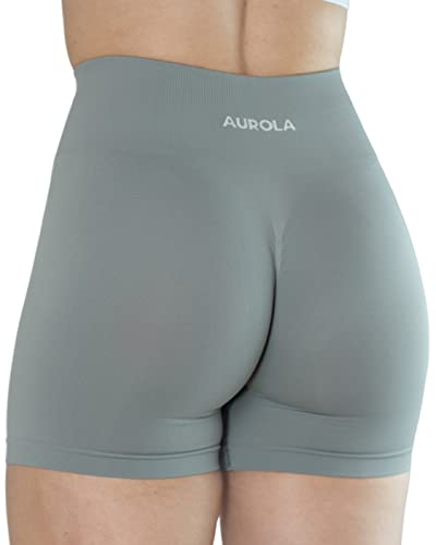Aurola Dream Collection Workout Shorts For Women High Waist Seamless Scrunch Athletic Running Gym Yoga Active Shorts Ultimate Gray M #TOP4