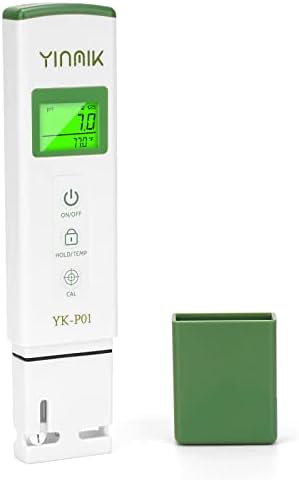 YINMIK YK-P01 pH Tester Digital pH Meter for Water Hydroponics, Accurate pH Temp Meter with ATC for Pool, Spa, Hot Tub, Indoor Plants, Drinking Water, Wine Beer Home Brewing, Aquarium: Amazon.com