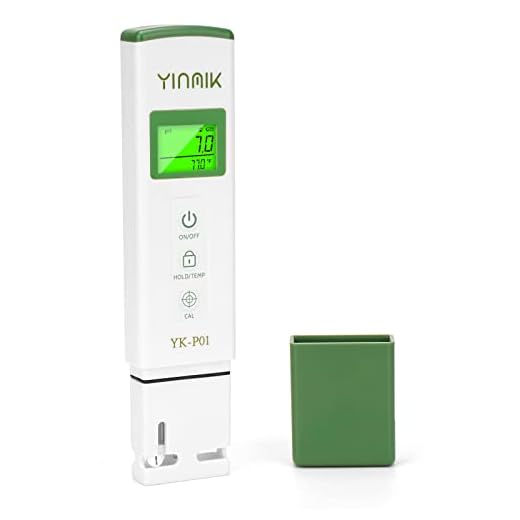 YINMIK YK-P01 pH Tester Digital pH Meter for Water Hydroponics, Accurate pH Temp Meter with ATC for Pool, Spa, Hot Tub, Indoor Plants, Drinking Water, Wine Beer Home Brewing, Aquarium