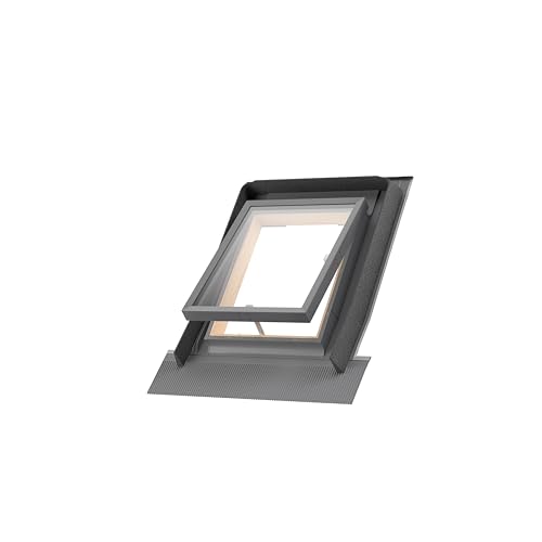 Multi-purpose wooden window, roof window, 45 cm x 55 cm, cold room window, exit window with mounting frame, FE4555