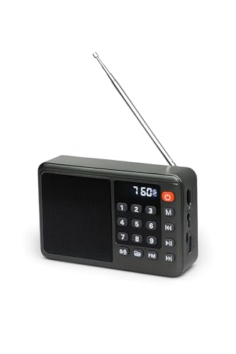Image of Portable Digital Radio Speaker with LED Display, High-Gain FM Antenna, Numeric Keypad Control FM Antenna | Numeric Keypad | Lightweight (BT-662-GREEN)
