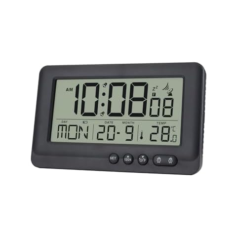 HAPPMY Digital Radio Alarm Clock with Light Cover
