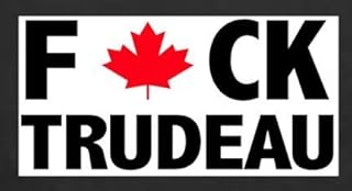 F Trudeau Maple Leaf Decal sticker stocking stuffer novelty funny bumper sticker - 8" x 4" - Print Cut Lam - by OSC Decals - Made and Shipped in Canada ONLY when ordered from OSC Decals
