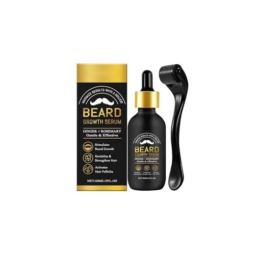 Líquido nutritivo para barba de 60 ml – Cuidado diario hidratante para barba masculina – Hace que la barba sea más densa en apariencia y más suave – Tratamiento reconfortante para la cara