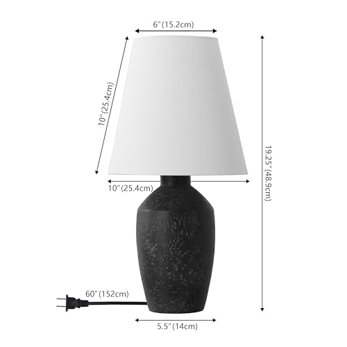 Juego de 2 lámparas de mesa modernas negras mate 19.5 pulg. miniatura 4
