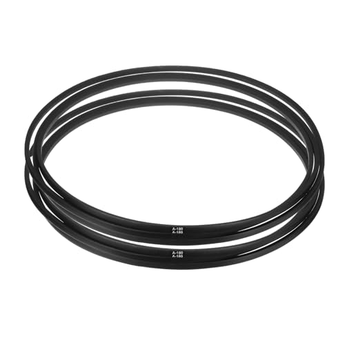 Image of uxcell 2pcs A180 or 4L1820 Classic Wrapped Rubber V-Belt, 180 inch(4572mm) Inside Circumference, A Profile V Belt
