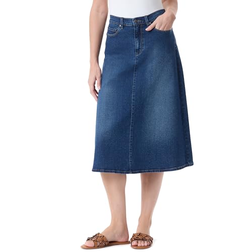 Gloria Vanderbilt Women's High Waist 5-Pocket Zip Front Skirt Standard