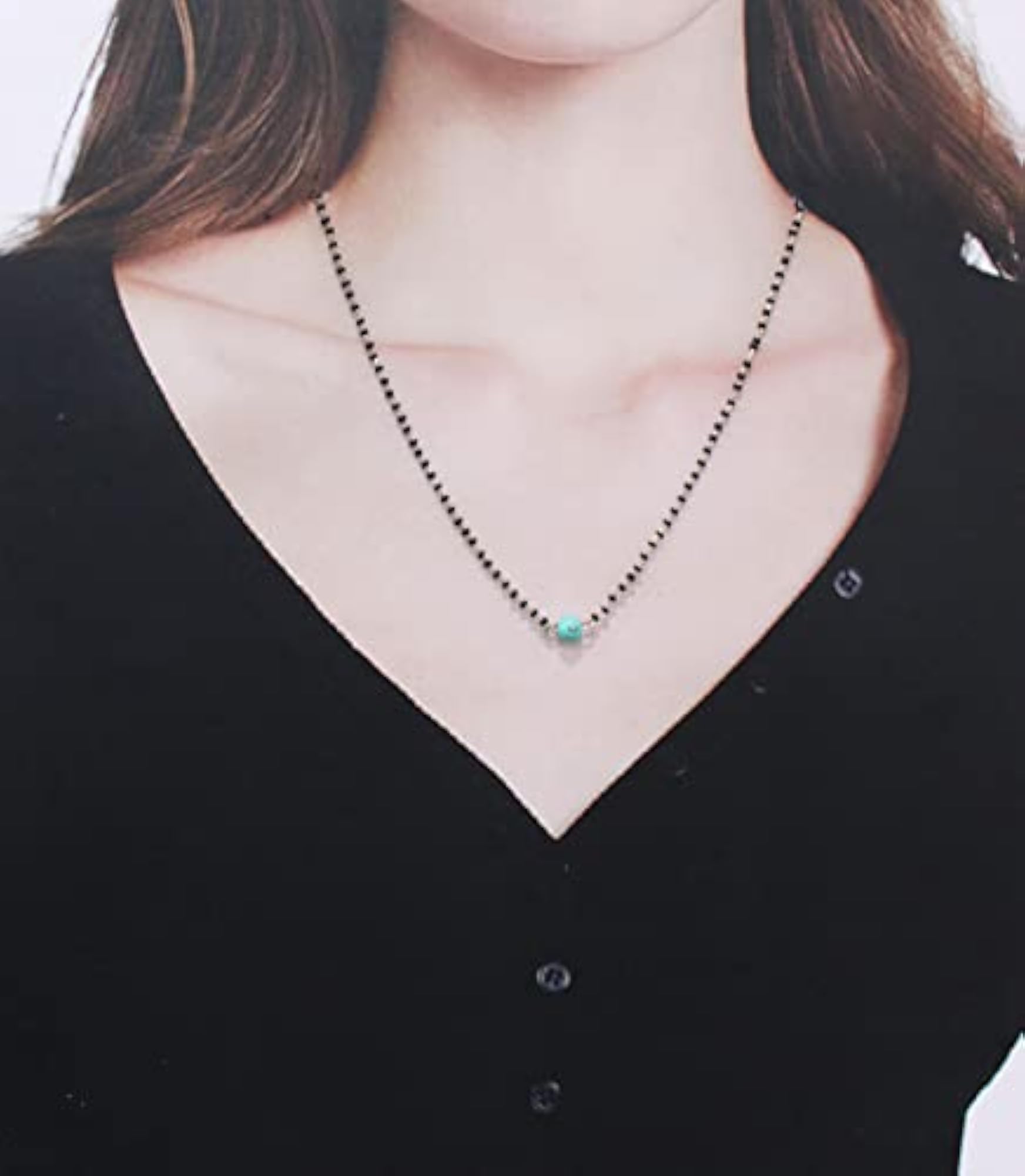Oxidised Tribal Mangalsutra Bead Necklace Set of 3