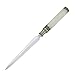 Antique Design Letter Opener, 6.75", Marble White and Pewter, Boxed (21759LO)