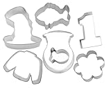 Cat in the Floppy Hat Cookie Cutter 7 Piece Set from The Cookie Cutter Shop - Fish, Sweater, Large Number One, Floppy Top Hat Cookie Cutters – Tin Plated Steel Cookie Cutters