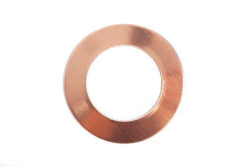 RMP Stamping Blanks, 1 Inch Round Washer with 5/8 Inch Center, 16 Oz. Copper 0.021 Inch (24 Ga.) - 10 Pack